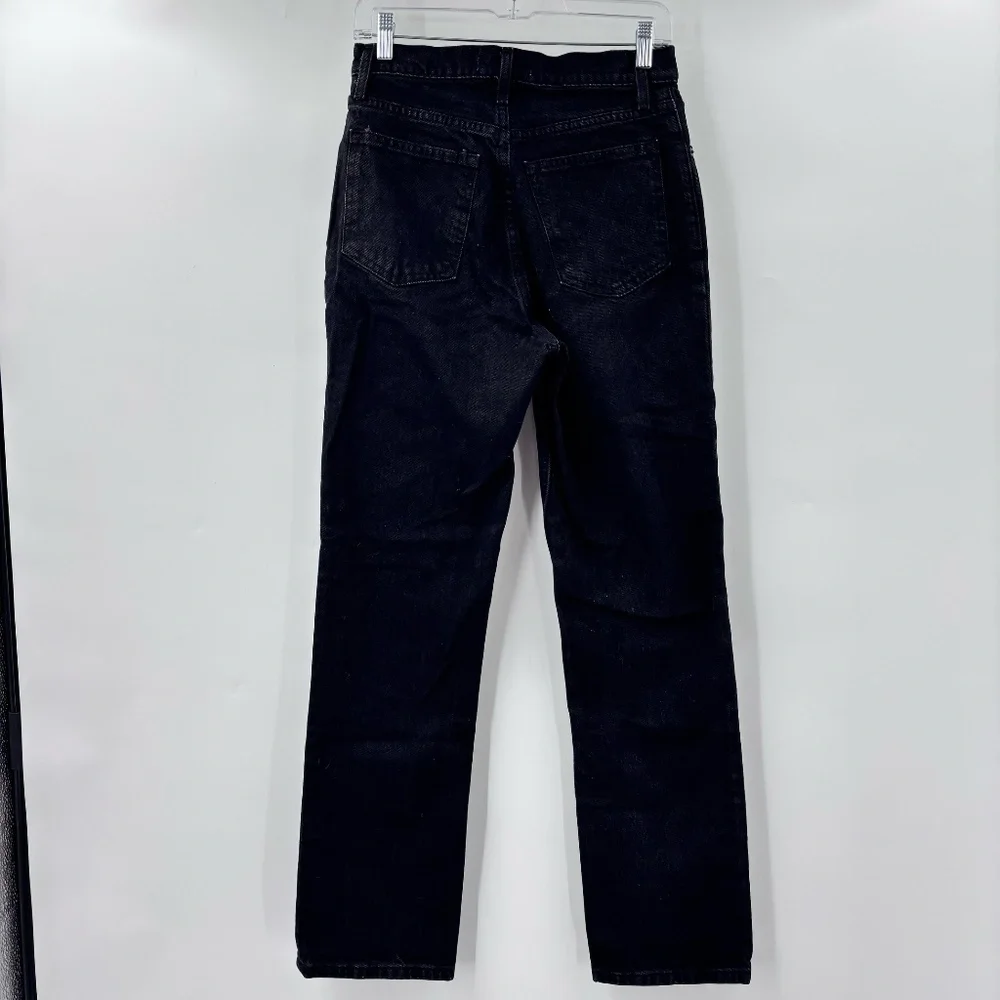 Abercrombie & Fitch Ultra High Rise The 90's Straight Leg Jeans Black Size 27 - Picture 6 of 6